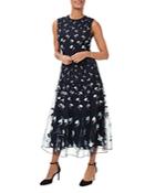 Hobbs London Bethany Floral Embroidered Midi Dress