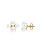 Majorica Simulated Pearl Cluster Earrings