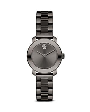 Movado Bold Ion Plated Gunmetal Gray Stainless Steel Watch, 25mm