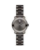 Movado Bold Ion Plated Gunmetal Gray Stainless Steel Watch, 25mm