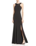 Js Collections Beaded Illusion Detail Gown