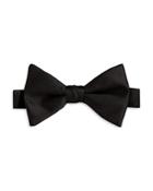 David Donahue Silk Satin Pre Tied Bow Tie