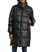 Nvlt Faux Leather Puffer Coat