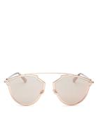 Dior Sorealrise Mirrored Brow Bar Round Sunglasses, 58mm