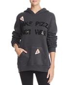Bow & Drape Make Pizza Not War Embellished Hoodie - 100% Exclusive
