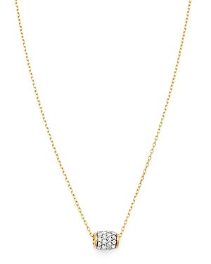 Adina Reyter 14k Yellow Gold Pave Diamond Super Tiny Barrel Pendant Necklace, 15-16