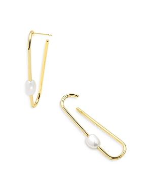 Kendra Scott Lindsay Cultured Freshwater Pearl Hoop Earrings