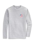Vineyard Vines Usa Whale Dot Crewneck Long Sleeve Tee