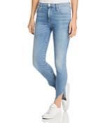 Frame Le High Skinny Side Frayed-hem Jeans In Prizzi