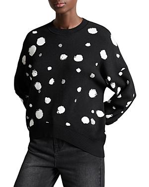Ted Baker Ssaskia Knitted Jacquard Curved Hem Sweater