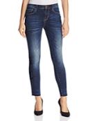 Aqua Embroidered Skinny Jeans In Dark Blue - 100% Exclusive