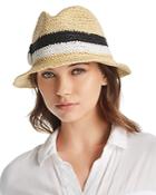 Kate Spade New York Crochet Bicolor Bow Trilby Hat