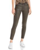Paige Verdugo Coated Skinny Jeans In Chive Luxe Coating