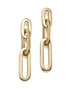 14k Yellow Gold Large Triple Link Earrings