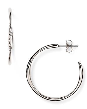Nadri Crystal-studded Twist Hoop Earrings
