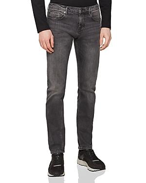 Reiss Pusher Tapered Slim Fit Jeans In Washed Black