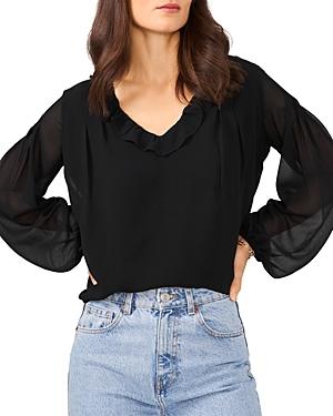 1.state Ruffle Trim Top