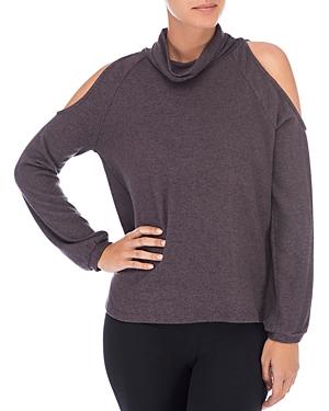 B Collection By Bobeau Bey Cold Shoulder Cowl Neck Top