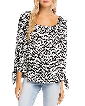 Karen Kane Floral Square Neck Top