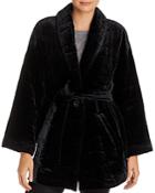 Eileen Fisher Belted Velvet Coat - 100% Exclusive