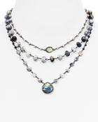 Ela Rae Triple Layered Sapphire Pendant Necklace, 14