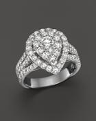 Diamond Pear Shape Ring In 14k White Gold, 2.0 Ct. T.w.