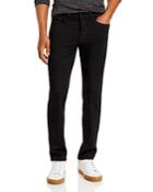 7 For All Mankind Slimmy Slim-straight Jeans In Black