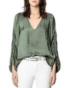 Zadig & Voltaire Gathered-sleeve Blouse