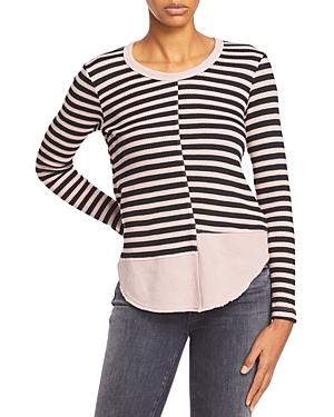 Wilt Striped Asymmetric Seam Top