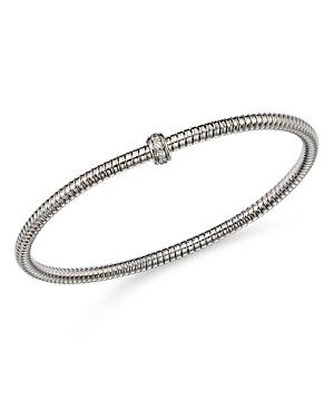 Alberto Amati 14k White Gold Diamond Tubogas Stretch Bracelet