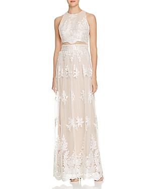Avery G Cutout Lace Gown
