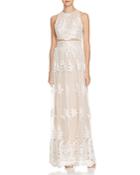 Avery G Cutout Lace Gown