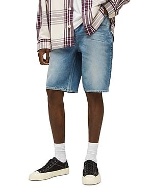 Allsaints Alva Jean Shorts In Light Indigo