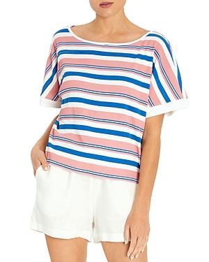 Three Dots Striped Boxy Tee