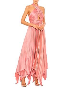 Mac Duggal Pleated Halter Gown