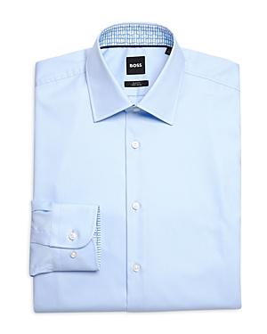 Boss H-hank-kent-c3-214 1 Cotton Contrast Trim Slim Fit Dress Shirt