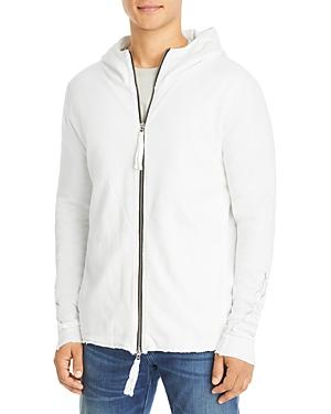 Thom/krom Distressed Slim Fit Zip Hoodie