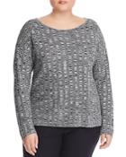 Eileen Fisher Plus Cropped Melange-knit Sweater