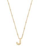 Kendra Scott Letter J Adjustable Pendant Necklace In 14k Gold Plated, 19