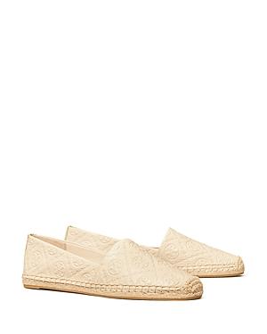 Tory Burch Women's T Monogram Embossed Leather Espadrille Loafers