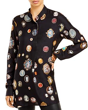 Libertine Cameos Silk Tunic Blouse
