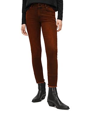 Allsaints Miller Size Me Skinny Jeans In Mustard Black