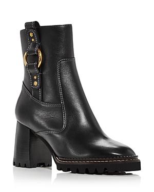See By Chloe Women's Erine High Block Heel Booties