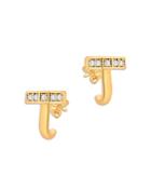Bloomingdale's Diamond T Shaped Stud Earrings In 14k Yellow Gold, 0.20 Ct. T.w. - 100% Exclusive