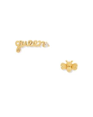 Kate Spade New York Mismatched Queen Bee Stud Earrings