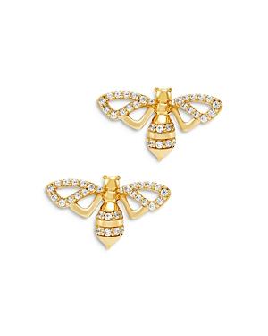 Bloomingdale's Diamond Bee Stud Earrings In 14k Yellow Gold, 0.25 Ct. T.w. - 100% Exclusive