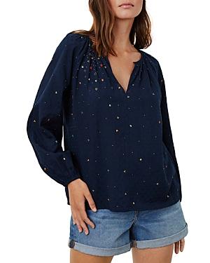 Velvet By Graham & Spencer Lorena Cotton Peasant Top