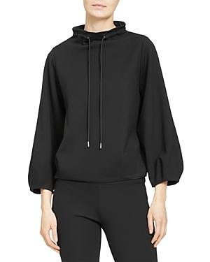Theory Balloon Sleeve Funnel Neck Top