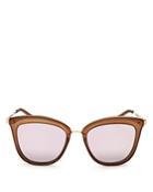 Le Specs Caliente Mirrored Cat Eye Sunglasses, 53mm