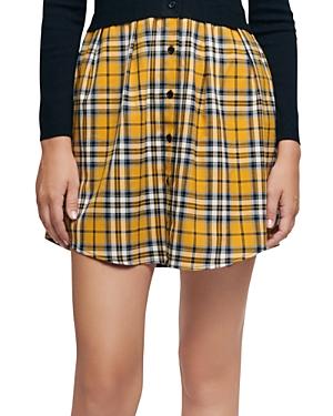 Maje Trompe L'oeil Check Mini Dress